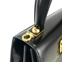 Load image into Gallery viewer, Salvatore Ferragamo Gancini leather mini bag 2WAY Kelly shoulder bag black vintage old ihyerb
