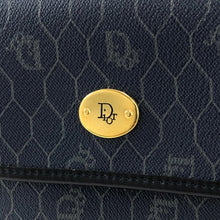Load image into Gallery viewer, Christian Dior Logo Honeycomb Pattern Chain Crossbody Shoulderbag Navy Vintage Old pza5rt
