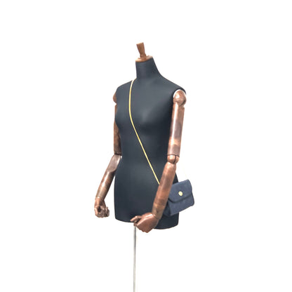 Christian Dior Logo Honeycomb Pattern Chain Crossbody Shoulderbag Navy Vintage Old pza5rt