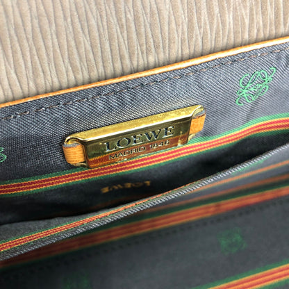 LOEWE Velazquez 手提包 化妝包 金屬手把 棕色 復古 舊 dkxkx5