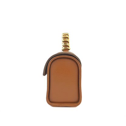 LOEWE Velazquez 手提包 化妝包 金屬手把 棕色 復古 舊 dkxkx5