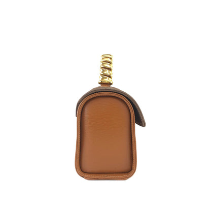 LOEWE Velazquez 手提包 化妝包 金屬手把 棕色 復古 舊 dkxkx5