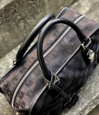 LOEWE Amazona 28 Anagram Pattern Jacquard Bostonbag Handbag Black Vintage dvu3yt