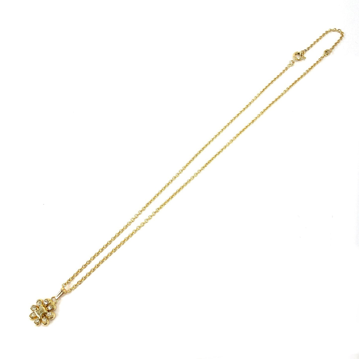 CELINE Logo Pearl Necklace Gold Accessory Vintage Old Celine gk43e2 –  VintageShop solo