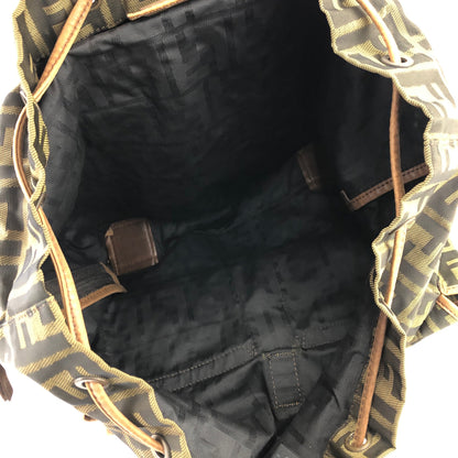 FENDI Zucca Jacquard Backpack Brown Vintage Old ganh2j
