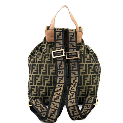 FENDI Zucca Jacquard Backpack Brown Vintage Old ganh2j