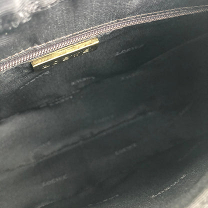 LOEWE Logo Embossed leather Round Handbag Camel Vintage Old wgpub3