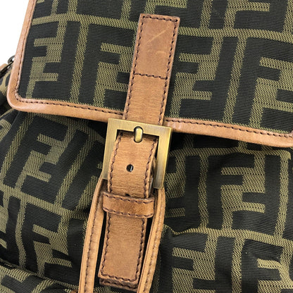 FENDI Zucca Jacquard Backpack Brown Vintage Old ganh2j