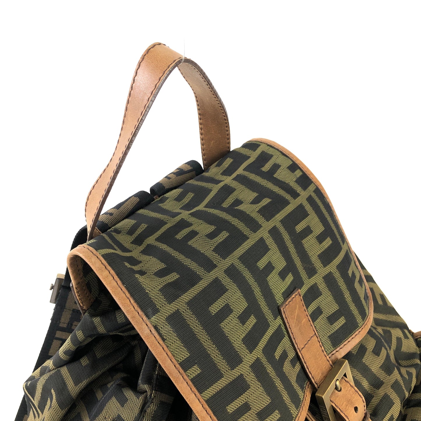 FENDI Zucca Jacquard Backpack Brown Vintage Old ganh2j