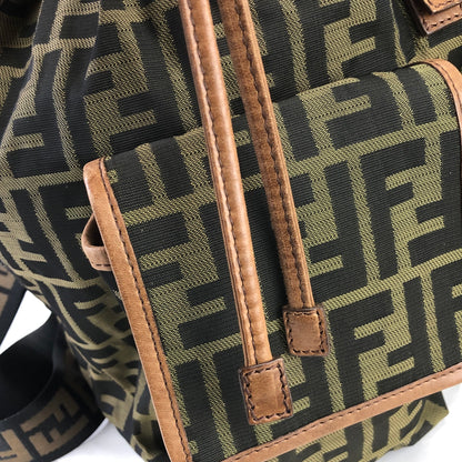 FENDI Zucca Jacquard Backpack Brown Vintage Old ganh2j