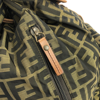 FENDI Zucca Jacquard Backpack Brown Vintage Old ganh2j