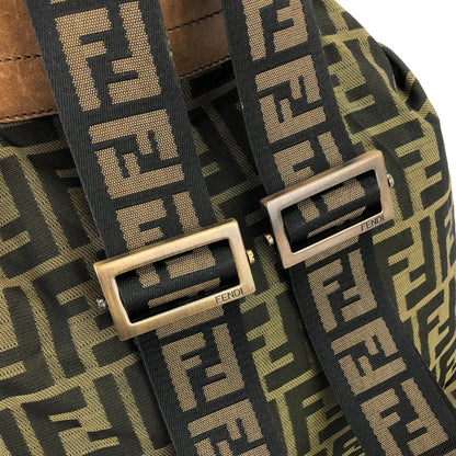 FENDI Zucca Jacquard Backpack Brown Vintage Old ganh2j