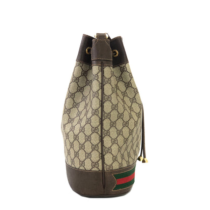 Gucci Sherry Line Charm GG Plus Drawstring Shoulder bag Beige Vintage Old Gucci cinkua