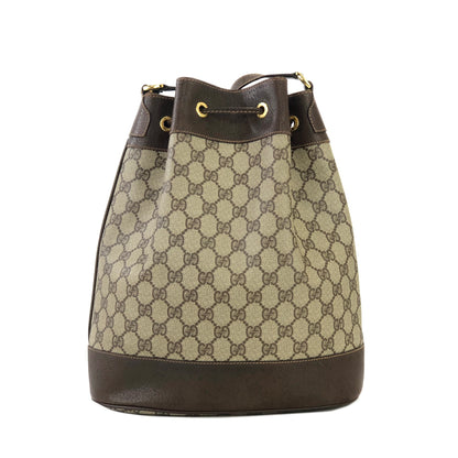 Gucci Sherry Line Charm GG Plus Drawstring Shoulder bag Beige Vintage Old Gucci cinkua