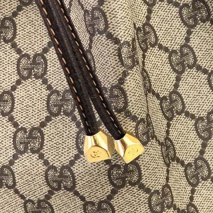 Gucci Sherry Line Charm GG Plus Drawstring Shoulder bag Beige Vintage Old Gucci cinkua