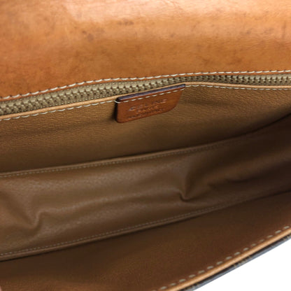 CELINE Macadam Turn lock Blason 2Way Handbag Shoulder bag Crossbody Brown Vintage Old Celine dk7ueh