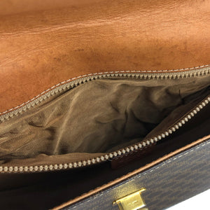 CELINE Macadam Turn lock Blason 2Way Handbag Shoulder bag Crossbody Brown Vintage Old Celine dk7ueh