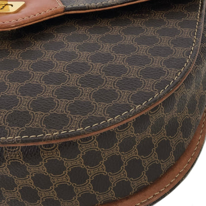 CELINE Macadam Turn lock Blason 2Way Handbag Shoulder bag Crossbody Brown Vintage Old Celine dk7ueh