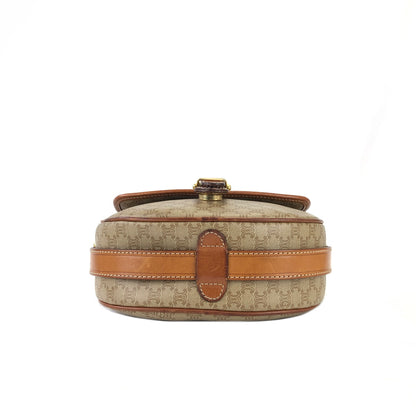 CELINE Macadam Crossbody Small Shoulder bag Beige Vintage Old CELINE 8icjt7