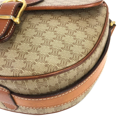 CELINE Macadam Crossbody Small Shoulder bag Beige Vintage Old CELINE 8icjt7