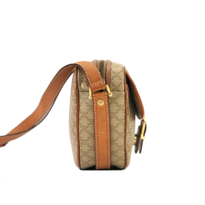 CELINE Macadam Crossbody Small Shoulder bag Beige Vintage Old CELINE 8icjt7