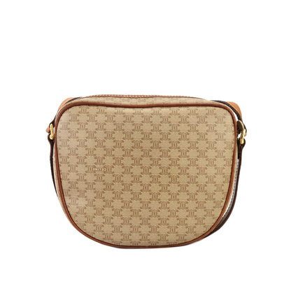 CELINE Macadam Crossbody Small Shoulder bag Beige Vintage Old CELINE 8icjt7