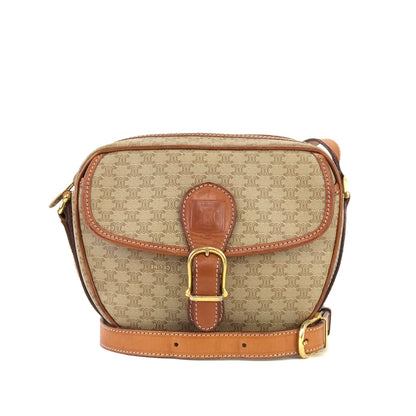 CELINE Macadam Crossbody Small Shoulder bag Beige Vintage Old CELINE 8icjt7