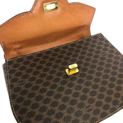 CELINE Macadam Turn lock Blason 2Way Handbag Shoulder bag Crossbody Brown Vintage Old Celine dk7ueh