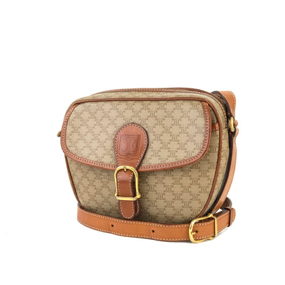 CELINE Macadam Crossbody Small Shoulder bag Beige Vintage Old CELINE 8icjt7