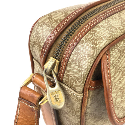 CELINE Macadam Crossbody Small Shoulder bag Beige Vintage Old CELINE 8icjt7