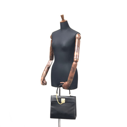 CELINE 扣環鏈條手提包 黑色 復古舊款 Celine 2u8rrk