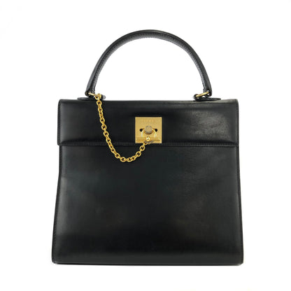 CELINE 扣環鏈條手提包 黑色 復古舊款 Celine 2u8rrk