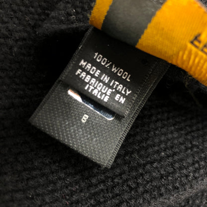 FENDI Zucca Wool Muffler Scarf Black Accessory Vintage Old kyi8jn