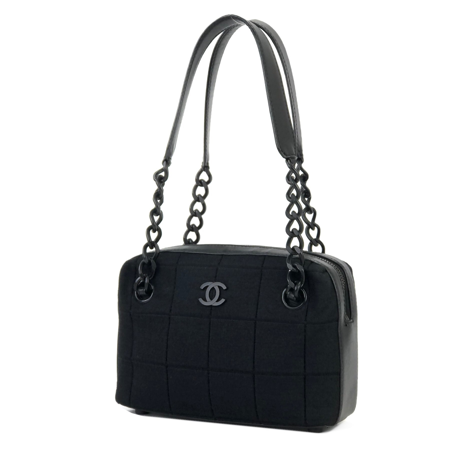 chanel pre owned 255 choco bar chain shoulder bag item, Second Hand Miu Miu  laptop bag semi line p8389 black