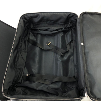 LOEWE  PVC×leather embossed suitcase trolley bag　black vintage old eb5cut