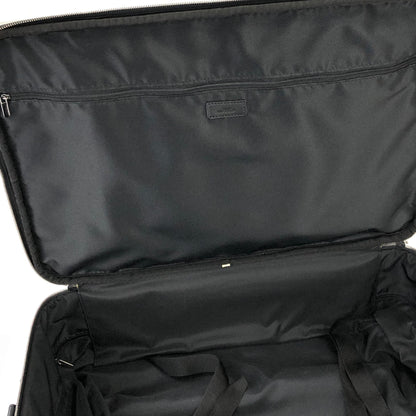 LOEWE  PVC×leather embossed suitcase trolley bag　black vintage old eb5cut