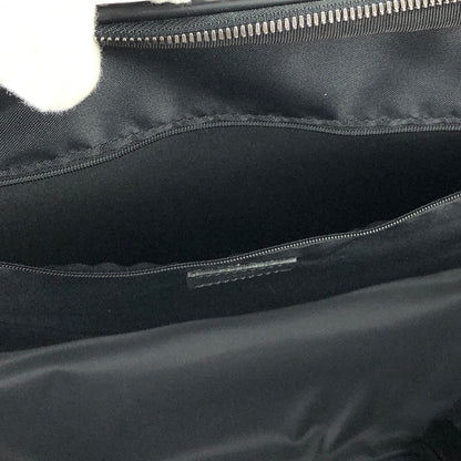 LOEWE  PVC×leather embossed suitcase trolley bag　black vintage old eb5cut