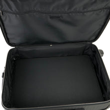 Load image into Gallery viewer, LOEWE  PVC×leather embossed suitcase trolley bag　black vintage old eb5cut
