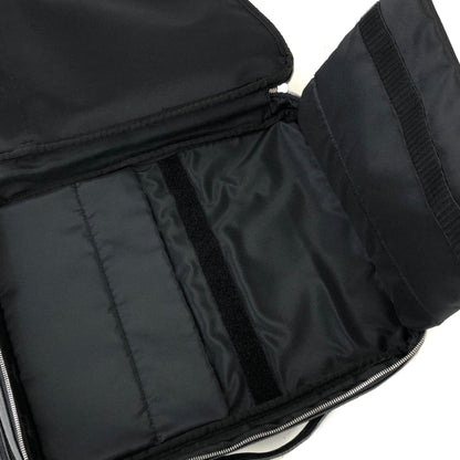 LOEWE  PVC×leather embossed suitcase trolley bag　black vintage old eb5cut