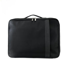 Load image into Gallery viewer, LOEWE  PVC×leather embossed suitcase trolley bag　black vintage old eb5cut
