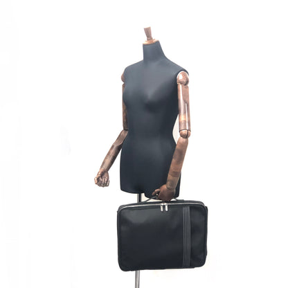 LOEWE  PVC×leather embossed suitcase trolley bag　black vintage old eb5cut