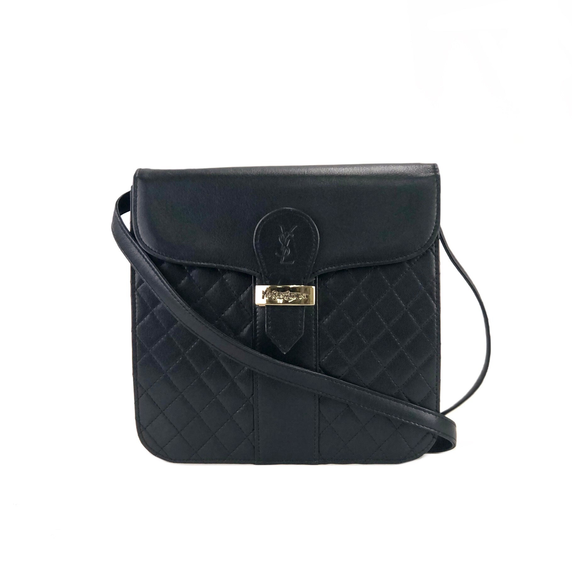 Yves Saint Laurent Vintage Black Canvas Y Evening Shoulder Bag – OPA Vintage