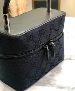 GUCCI GG canvas Mini Handbag Vanitybag Pouch Black Vintage OldGucci ztmcdw