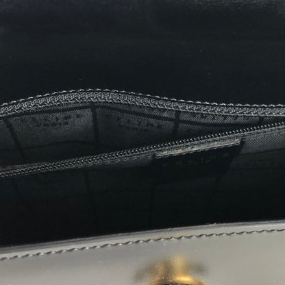 CELINE Mantel Chain Gancini Handbag Crossbody Shoulder bag Black Vintage Old Celine v4rchb