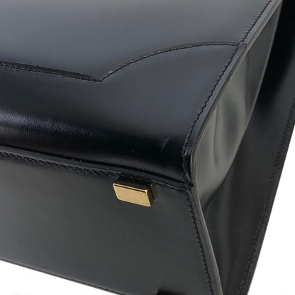 CELINE Mantel Chain Gancini Handbag Crossbody Shoulder bag Black Vintage Old Celine v4rchb