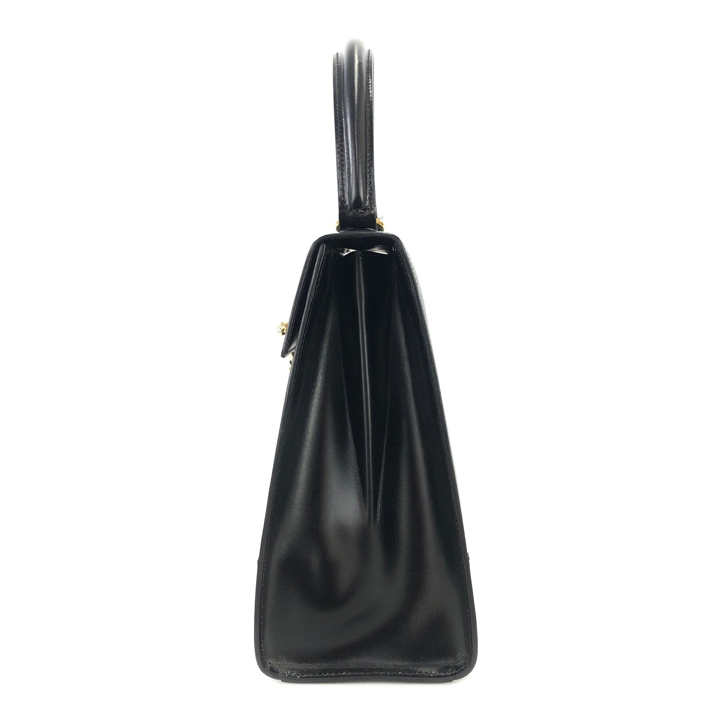 CELINE Mantel Chain Gancini Handbag Crossbody Shoulder bag Black Vintage Old Celine v4rchb