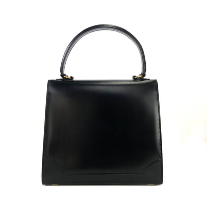 CELINE Mantel Chain Gancini Handbag Crossbody Shoulder bag Black Vintage Old Celine v4rchb