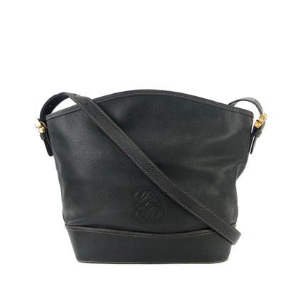 LOEWE Anagram Shoulderbag Black Vintage Old yv6ak2