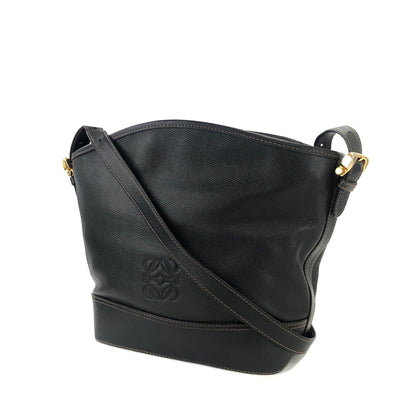 LOEWE Anagram Shoulderbag Black Vintage Old yv6ak2