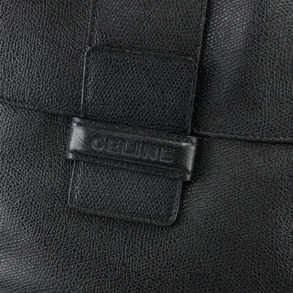 CELINE 標誌肩背包壓花皮革黑色舊 Celine 復古 rg5355